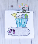 beach bucket embroidery design, shovel embroidery design, sand dollar embroidery design, fish embroidery design, sun tan lotion embroidery design, sand and flip flops embroidery design, flip flops embroidery design
