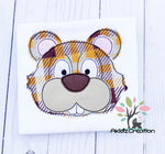 beaver embroidery design, beaver applique, animal embroidery design, bean stitch applique