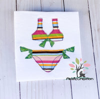 bikini embroidery design, bathing suit embroidery design, bathing suit applique, bikini applique