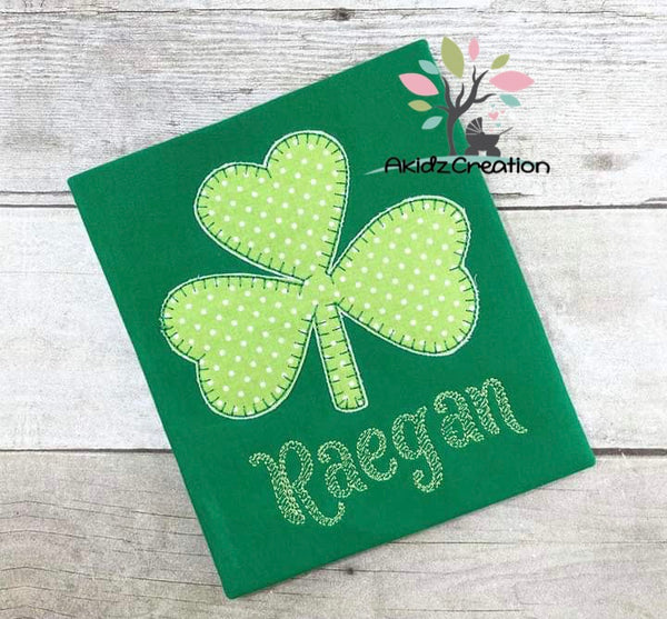 clover embroidery design, shamrock embroidery design, st patricks day embroidery design, blanket stitch applique, blanket stitch clover applique, blanket stitch shamrock applique, 