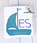 sailboat embroidery design, boat embroidery design, sail boat embroidery design, vehicle embroidery design 