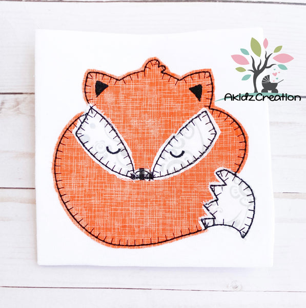 blanket stitch embroidery, embroidery, machine embroidery, fox embroidery, fox applique, applique design, fox embroidery design, sleeping fox embroidery design, woodland creative embroidery design, woodland fox embroidery design
