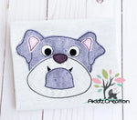 bull dog embroidery design, dog embroidery design, puppy embroidery design, sports embroidery design, football embroidery design, dog embroidery , bulldog applique