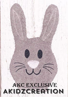 ith bunny washie, wash cloth embroidery design, bunny embroidery design, in the hoop embroidery design, machine embroidery in the hoop design, in the hoop rabbit, rabbit embroidery