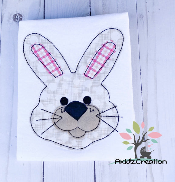bunny embroidery design, bunny applique, bean stitch applique, easter embroidery design, boy bunny embroidery design, male bunny embtoidery design