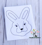 bunny embroidery design, rabbit embroidery design, easter embroidery design, animal embroidery design, quick stitch bunny embroidery design