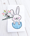 easter egg embroidery, easter embroidery, akidzcreation, machine embroidery, easter bunny in an egg, bunny embroidery design, rabbit embroidery design, easter egg embroidery design