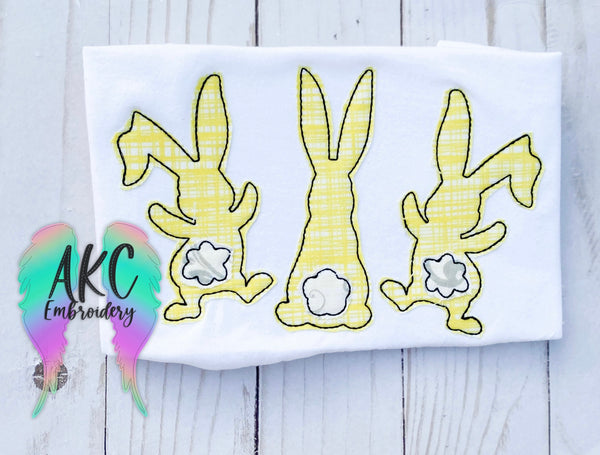 bunny embroidery design, bunny trio embroidery design, rabbit embroidery design, rabbit trio embroidery design, easter embroidery design