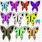 Butterfly elements PNG (10 elements)