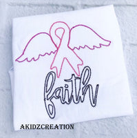 faith embroidery design, cancer embroidery design, cancer ribbon embroidery design, cancer wings embroidery design, faith embroidery design, cancer awareness embroidery design