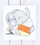 elephant embroidery design, elephant with candy corn embroidery design, candy corn embroidery design, halloween embroidery design