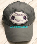 cheer mom embroidery design, in the hoop cheer mom hat patch, in the hoop hat patch, in the hoop embroidery, cheer mom embroidery