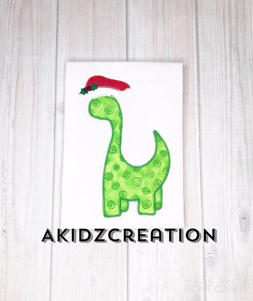 christmas dino embroidery design, dino embroidery design, dinosaur embroidery design, christmas dinosaur embroidery design