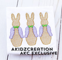 bunny embroidery design, sketch bunny embroidery design, classic bunny embroidery design, bunny trio embroidery design, rabbit embroidery design, rabbit trio embroidery design, easter embroidery design, spring embroidery design