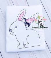 bunny embroidery design, rabbit embroidery design, applique rabbit applique, bunny applique, easter embroidery design, spring embroidery design, bean stitch applique, applique design