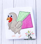 turkey embroidery design, turkey applique, thanksgiving embroidery, turkey applique, turkey bean stitch applique