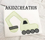 sketch digger embroidery design, digger embroidery design, backhoe embroidery design, sketch backhoe embroidery design