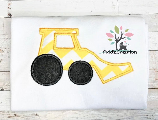 digger embroidery design, excavator embroidery design, vehicle embroidery design, transportation embroidery design, construction embroidery design, applique, machine embroidery applique, machine embroidery vehicle design , machine embroidery transportation embroidery design 