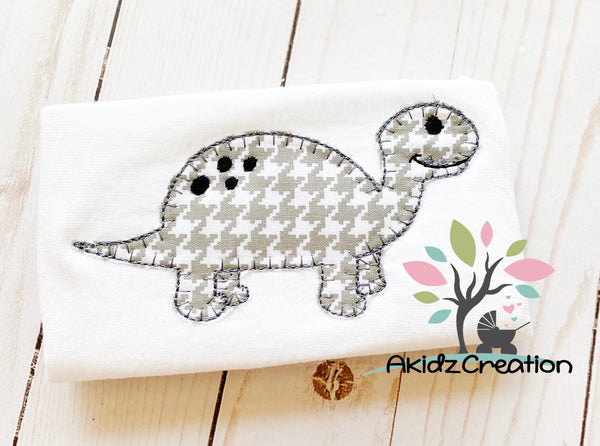 dinosaur embroidery design, blanket stitch applique, dino embroidery design, dinosaur embroidery design