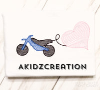 dirt bike embroidery design, sketch embroidery design, heart embroidery design, valentines embroidery design, sketch valentines embroidery design, sketch dirt bike embroidery design, valentines dirt bike embroidery design