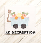 easter embroidery design, easter duck in wagon embroidery design, duck embroidery, sketch embroidery, sketch duck embroidery design, spring embroidery, wagon embroidery design, vehicle embroidery design, transportation embroidery design
