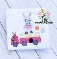 easter bunny fire truck embroidery design, machine embroidery design,akidzcreation, embroidery, easter egg embroidery, easter embroidery design, easter egg embroidery design, fire truck embroidery design, easter embroidery design, easter bunny embroidery design, bunny embroidery design, rabbit embroidery design