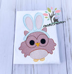 sketch owl embroidery design, owl embroidery design, easter embroidery design, easter owl embroidery design, owl embroidery design, sketch owl embroidery design, owl in easter bunny  ears