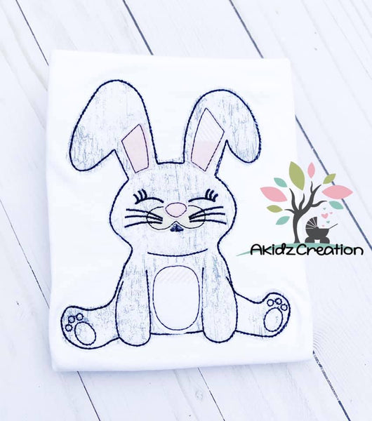 rabbit applique, bunny applique, machine embroidery rabbit design, machine embroidery bunny embroidery design, easter embroidery design, applique, machine embroidery applique