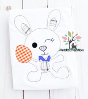 bunny embroidery design, rabbit embroidery design, rabbit applique, bunny applique, easter egg embroidery design, easter egg applique, bean stitch applique, applique design, machine embroidery rabbit embroidery design, machine embroidery bunny embroidery design, 
