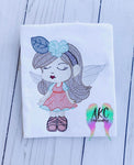 fairy embroidery design, sketch embroidery design , sketch fairy embroidery design