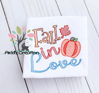 fall in love embroidery design, pumpkin embroidery design, fall embroidery design, fall embroidery saying, fall leaves embroidery, maple leaf embroidery, thanksgiving embroidery