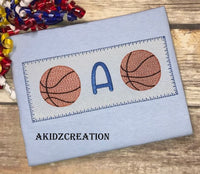 faux smock embroidery design, faux smock basketball monogram embroidery design, basketball embroidery, basketball monogram embroidery design, akidzcreation, sports embroidery design