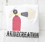 fire extinguisher embroidery design, first responder embroidery design, fire fighter embroidery design