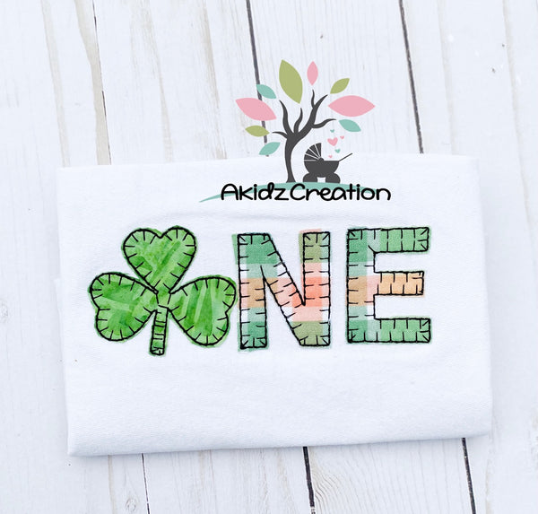 clover embroidery design, shamrock embroidery design, st patricks day embroidery design, clover applique, shamrock applique, first birthday embroidery design, first birthday applique embroidery design, one embroidery design, blanket stitch applique, blanket stitch clover applique, blanket stitch shamrock applique