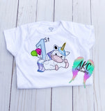 unicorn birthday embroidery design, unicorn embroidery design, first birthday embroidery design, bean stitch applique, unicorn applique, birthday embroidery design