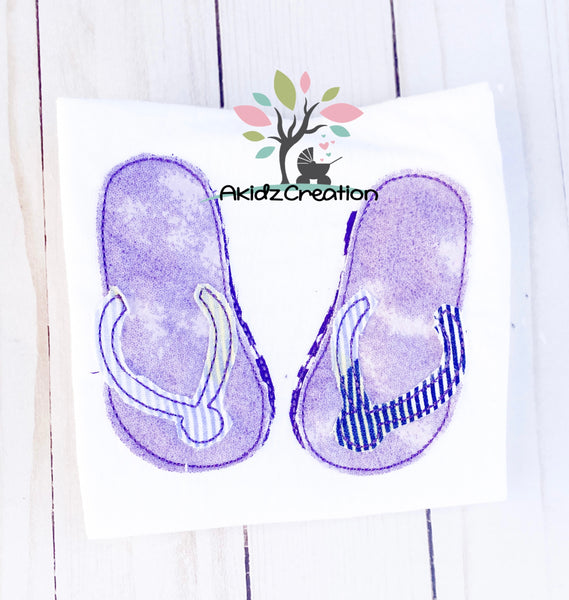 flip flops embroidery design, summer embroidery design, flip flop applique embroidery design, shoe embroidery design