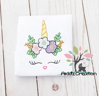 unicorn embroidery design, floral embroidery design, bunny embroidery design, rabbit embroidery design, spring embroidery design, floral bunny embroidery design, sketch bunny, sketch floral unicorn, sketch unicorn design