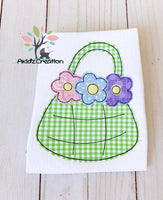 flowers in easter basket embroidery design, flowers embroidery design, basket embroidery design, easter basket embroidery design, flower basket applique, machine embroidery applique, easter embroidery design