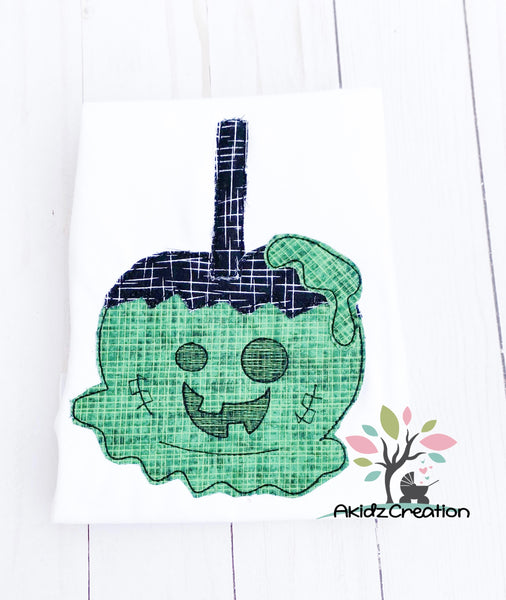 Frankenstein embroidery design , Frankenstein  candy apple embroidery design, candy apple embroidery design, halloween embroidery design, jack o lantern embroidery design
