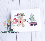gingerbread embroidery design, sketch gingerbread embroidery design, christmas tree embroidery design, sketch christmas tree embroidery design, wagon embroidery design, sketch holly embroidery design, santa hat embroidery design, candy cane embroidery design, christmas embroidery design