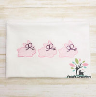 girl bunny trio embroidery design, sketch embroidery design, sketch bunny embroidery design, bunny embroidery design, rabbit embroidery design, sketch trio embroidery design, trio embroidery design, easter embroidery design