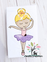 ballerina embroidery design, bean stitch applique embroidery design, ballerina applique, dance embroidery design, ballet embroidery design, ballet shoes embroidery