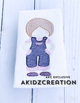 girl in overalls embroidery design, girl embroidery, sketch girl embroidery designdery design, sketch embroidery