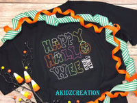 fun happy halloween embroidery design, halloween embroidery design, halloween saying embroidery design