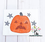 halloween embroidery design, hallows eve embroidery design, pumpkin embroidery design, pumpkin applique
