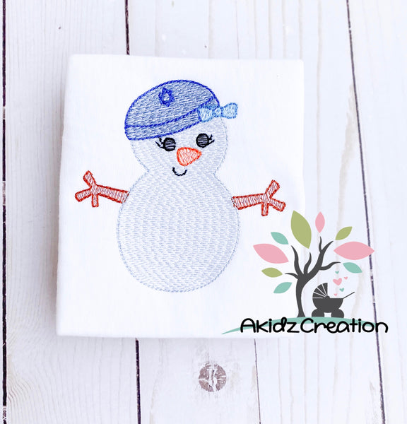 snowman embroidery design, kippah embroidery design, hanukkah embroidery design, girl snowman embroidery design, sketch embroidery design, sketch girl snowman , sketch kippah embroidery design