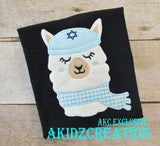 Hanukkah embroidery design, hanukkah llama embroidery design, llama embroidery design, alpaca embroidery design, kippah embroidery design, llama embroidery design, llama applique, alpaca applique, star of david embroidery design