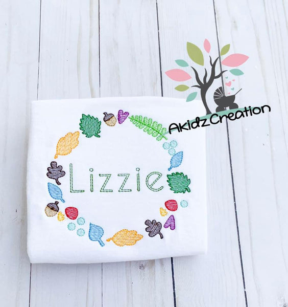 Kid Fall Monogram monogram designs – Page 3 – AKC Embroidery and Digital Designs