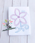 flower embroidery design, tropical flower embroidery design, quick stitch flower embroidery design, summer flower embroidery design, vintage flower design