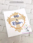 he is risen embroidery design, cross with thorns embroidery design, easter embroidery design, sketch embroidery design, religious embroidery design